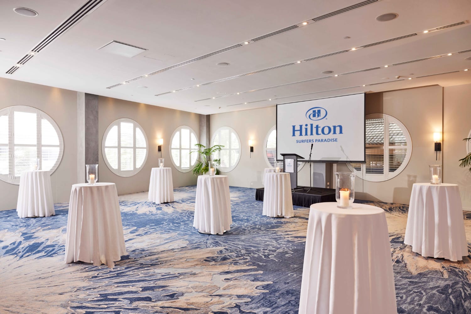 Promenade events room setup at Hilton Surfers Paradise